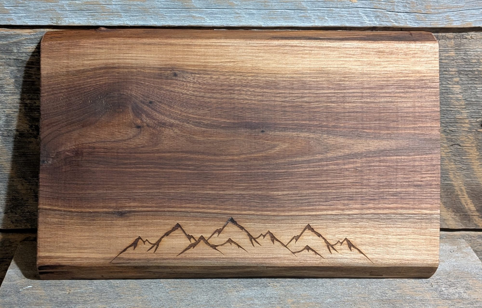 Handcrafted Walnut Mountain Cutting Board