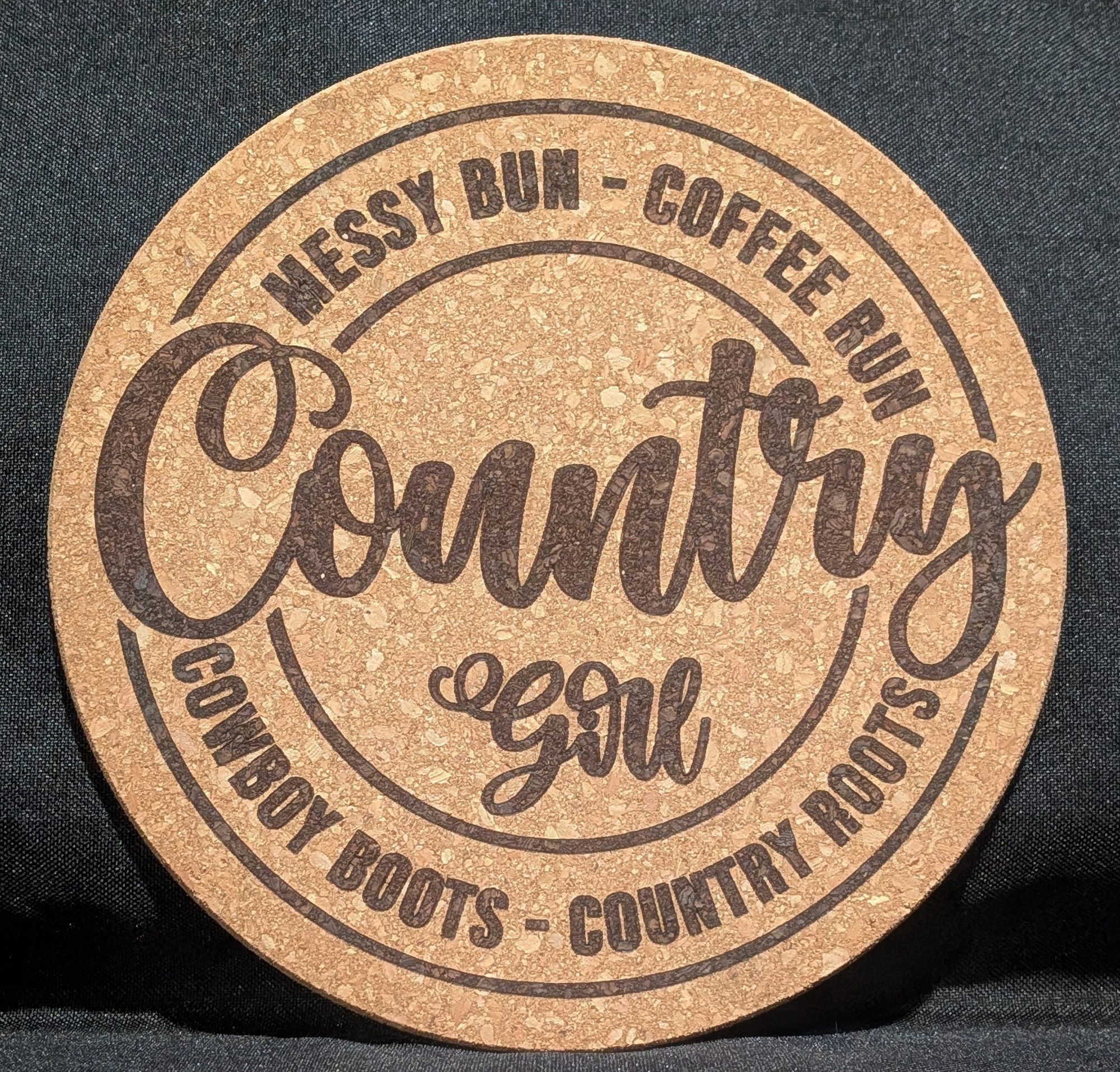 Country Girl Cork Trivet