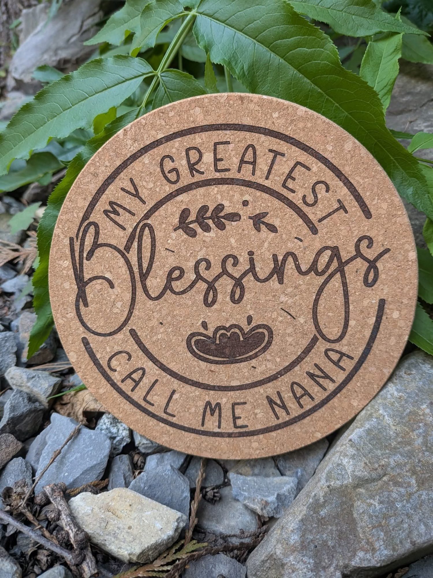 Nana's Blessings Cork Trivet