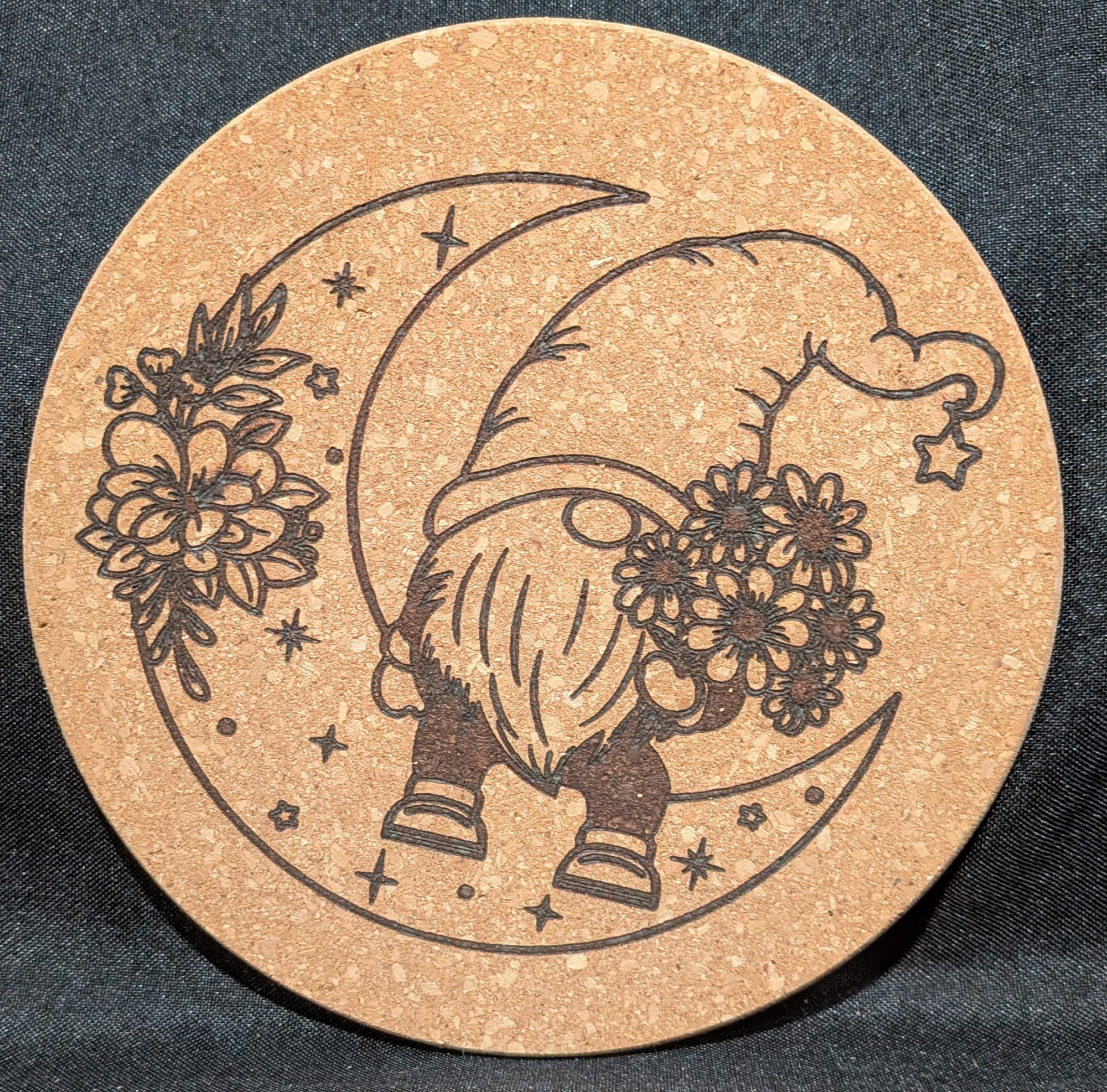 Whimsical Gnome Moon Trivet