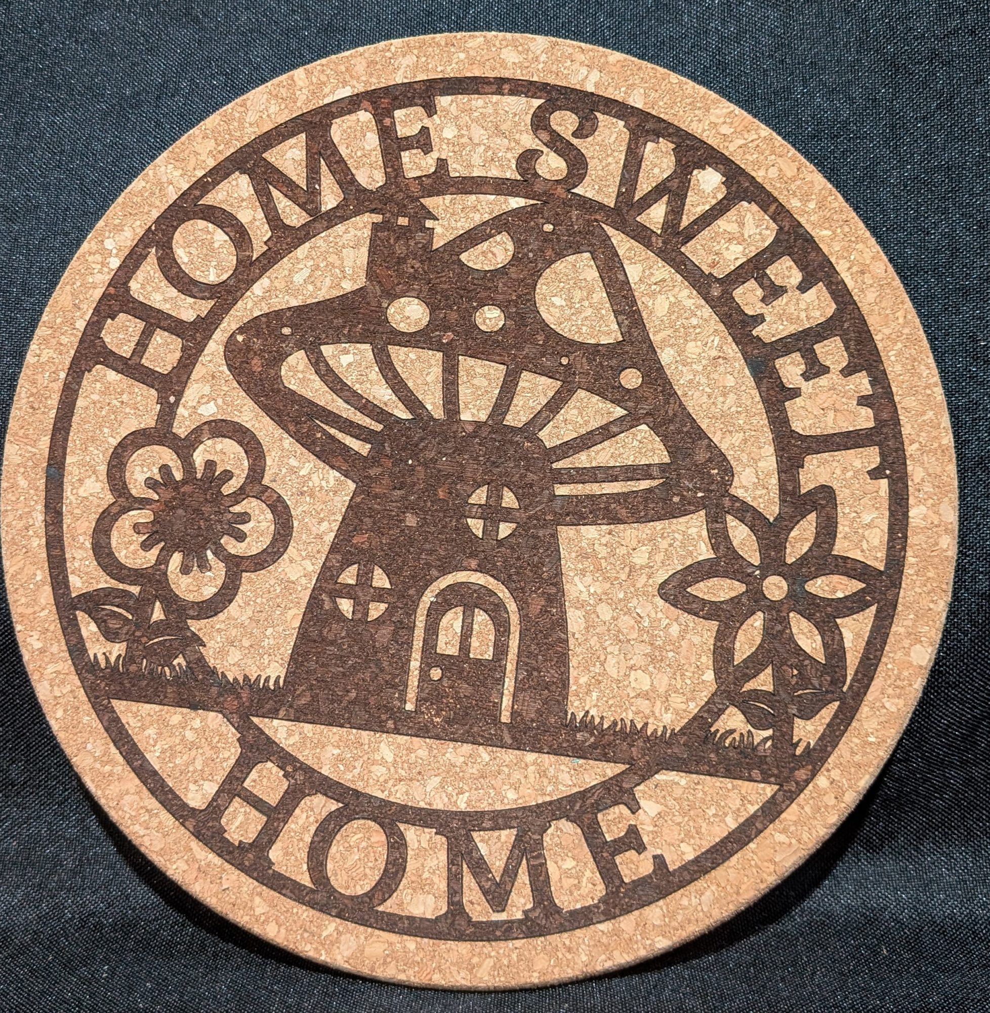 Home Sweet Home Mushroom Trivet