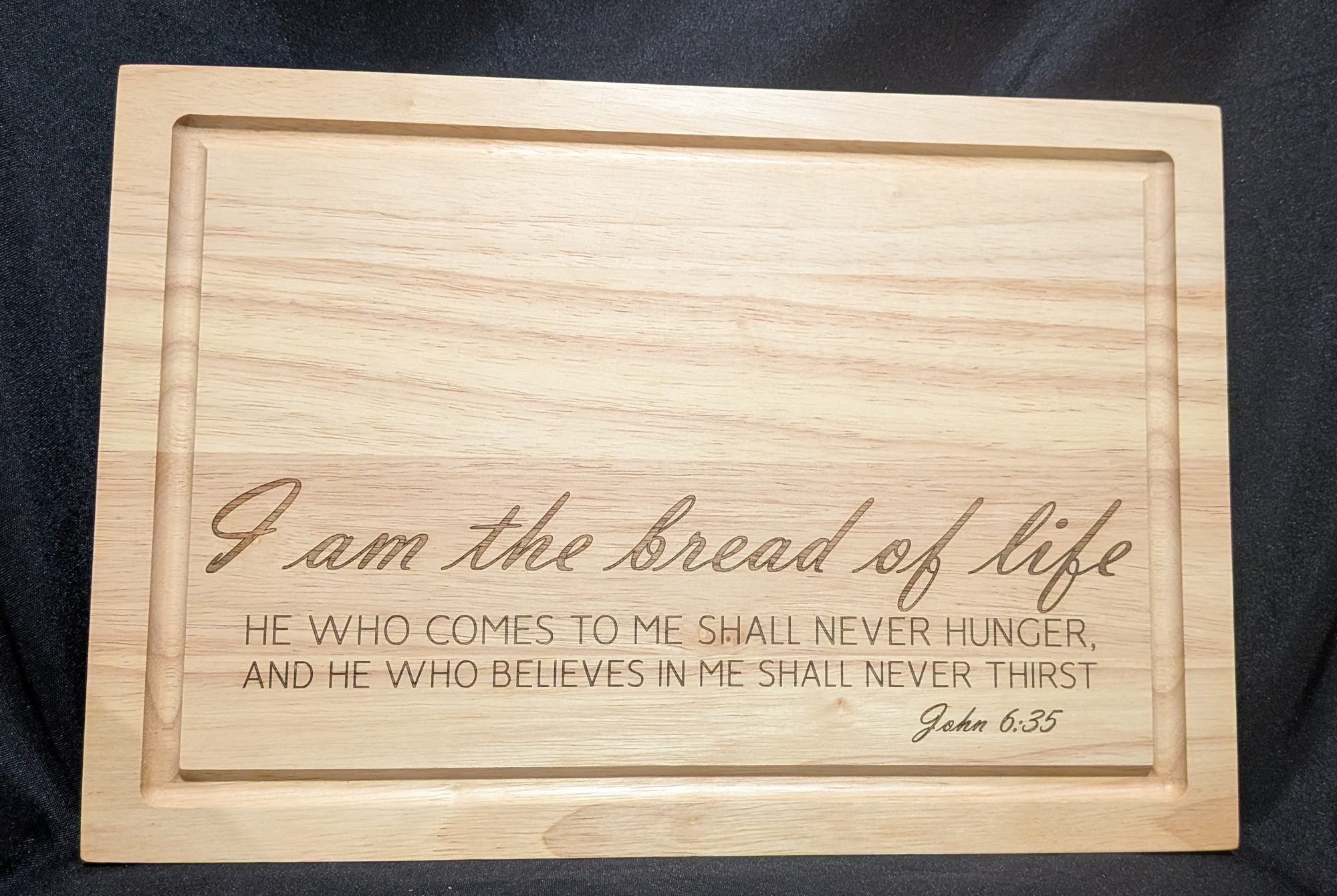 Inspirational Bread of Life Cutting Board